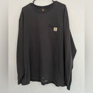 Carhartt Original Fit Men’s Pocket Long Sleeve Heavy Shirt Black XL